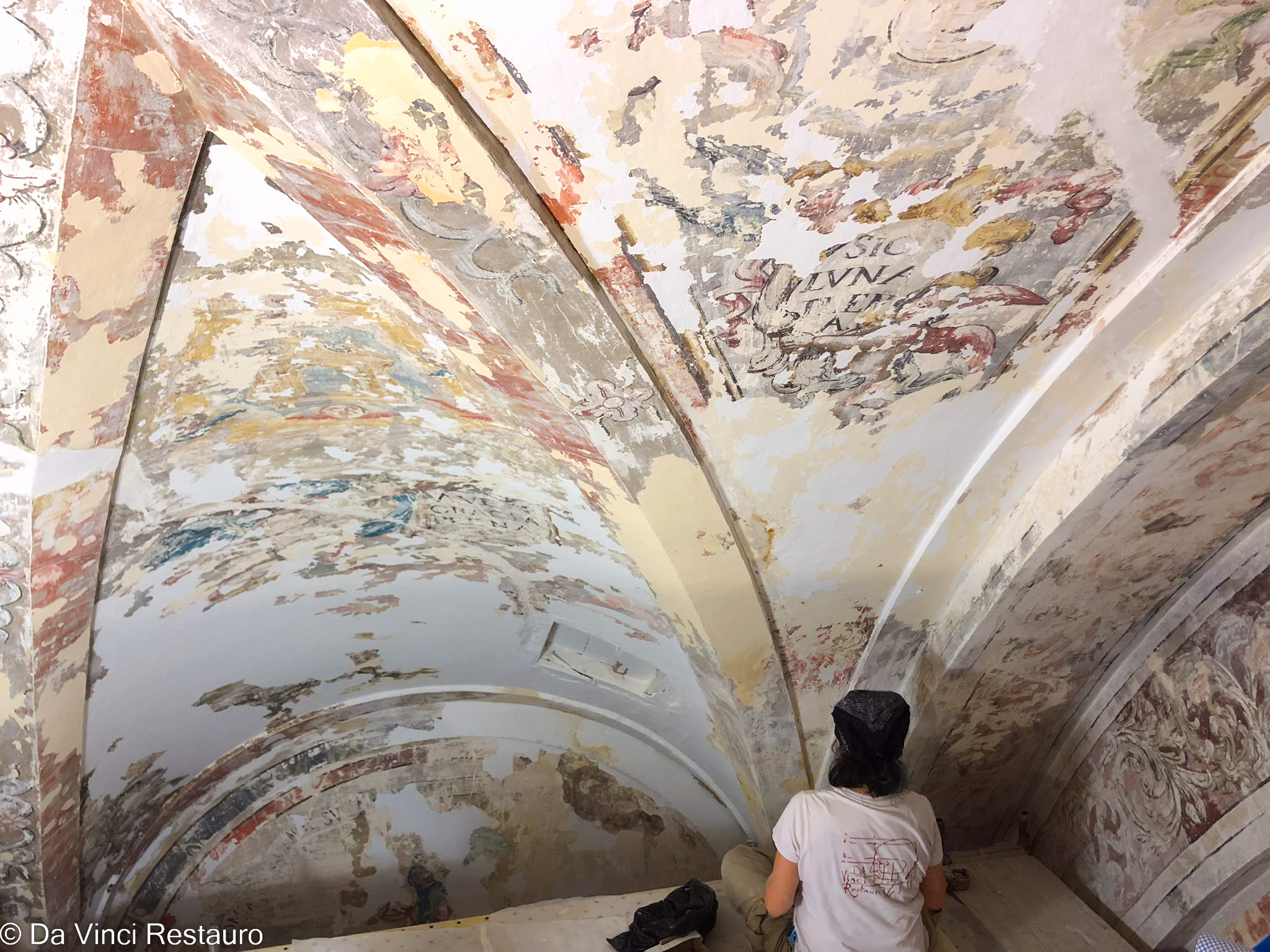 Restauración de pinturas murales barrocas